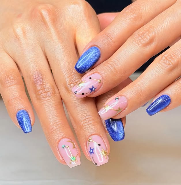 Viola nail art